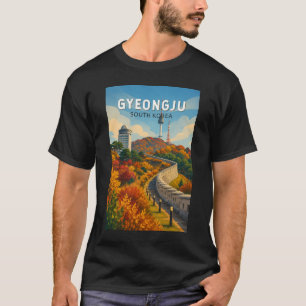 慶州韓国イラスト旅行アート Tシャツ