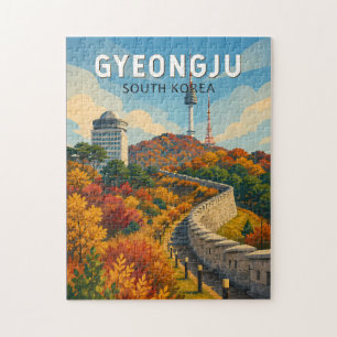 慶州 韓国 イラスト 旅行 アート ジグソーパズル