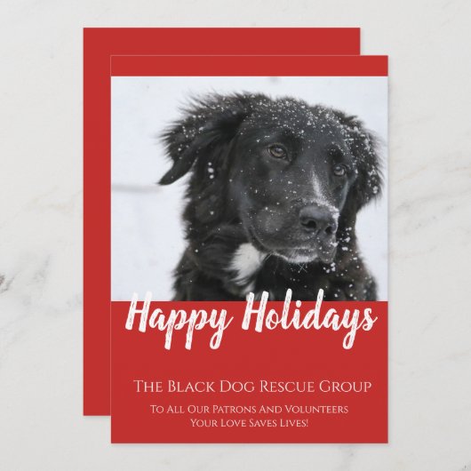 憂うつの救助の団体や組織の休日カード シーズンカード (正面/裏面)