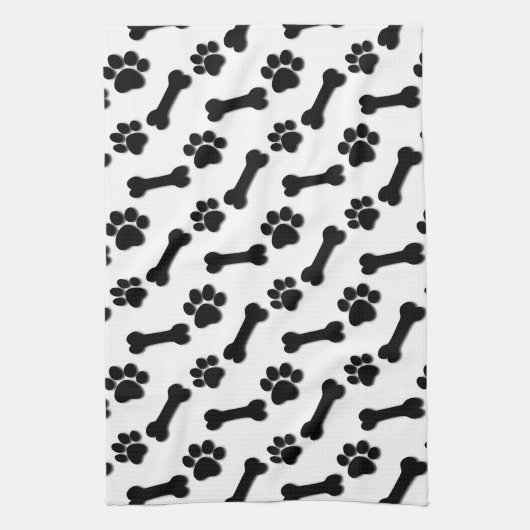 憂うつの足および骨の名前をカスタムするおよび気持ち キッチンタオル (縦)