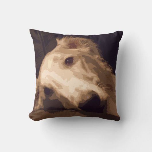 憂欝なボルゾイの枕 クッション (正面)