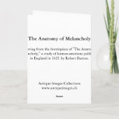 憂鬱なアンティーク版木、銅版、版画 カード (裏面)