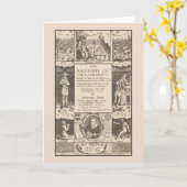 憂鬱なアンティーク版木、銅版、版画 カード (黄色い花)