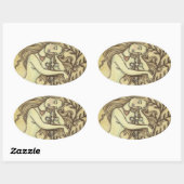 憂鬱なマーメイドファンタジーシール楕円シート 楕円形シール (シート)