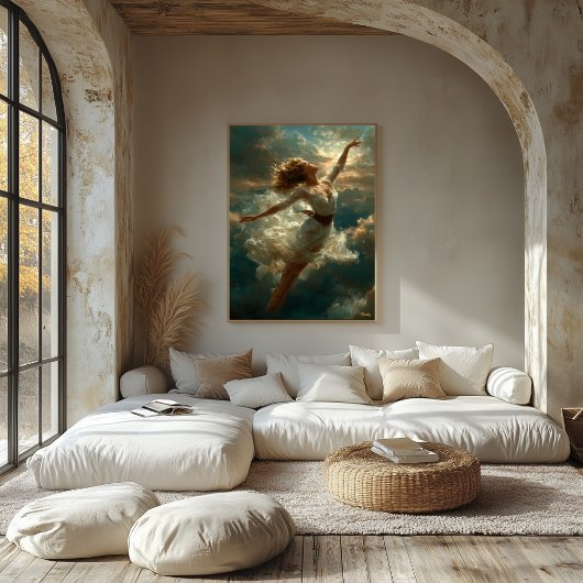 憂鬱な夢の天からの飛躍 キャンバスプリント