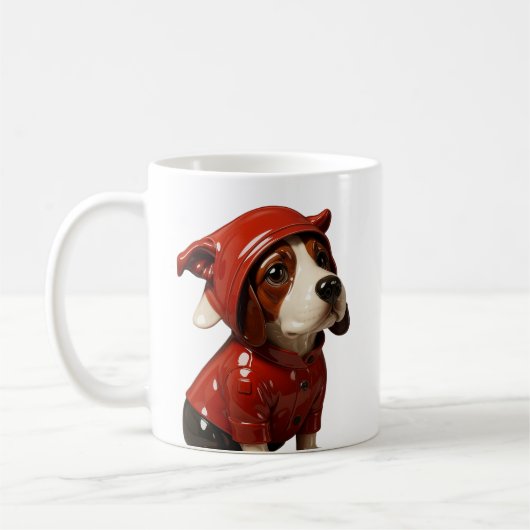 憂鬱な子犬 コーヒーマグカップ (左)