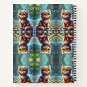 憂鬱な灰色のリアルな失った子猫 ノートブック (裏面)