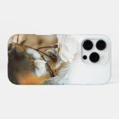 憂鬱な白バラ iPhoneケース (裏面横)