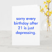 憂鬱な誕生日 カード (黄色い花)