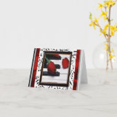 憂鬱な音楽とバラのノートカード カード (黄色い花)