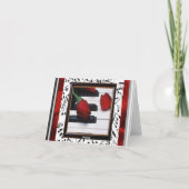 憂鬱な音楽とバラのノートカード カード (裏面)