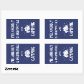 憂鬱はキャンプと両立しない 長方形シール (シート)