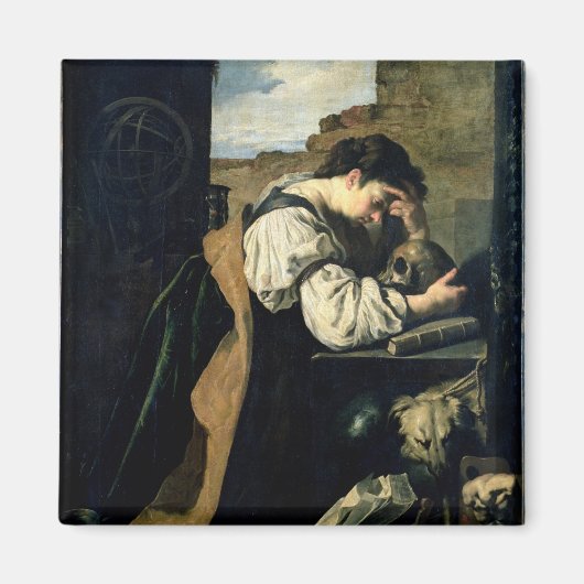 憂鬱(キャンバス上の油) マグネット (正面)