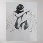 憂鬱、悲しみ、うつ病、妖精、妖精の芸術 ポスター (正面)