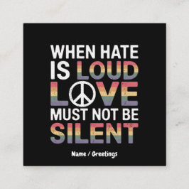 憎おもしろいしみが大声で愛する時は静か スクエア名刺