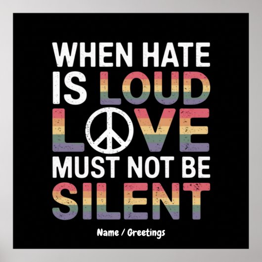 憎おもしろいしみが大声で愛する時は静か ポスター (正面)