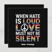 憎おもしろいしみが大声で愛する時は静か 招待状 (正面/裏面)