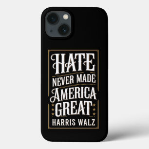 憎しみがアメリカを偉大にしたことはない カマラ・ハリス ウォルツ iPhone 13ケース