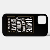 憎しみがアメリカを偉大にしたことはない カマラ・ハリス ウォルツ Case-Mate iPhoneケース (裏面 (横))