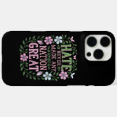 憎しみが偉大な国を作ることは決してない フローラル Case-Mate iPhoneケース (裏面 (横))