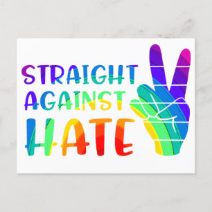 憎しみに対して真っ直ぐ – LGBTQ+同盟プライド ポストカード