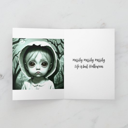 憎しみに満ちたハロウィンを素晴らし迎える カード (内部)