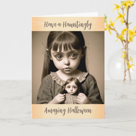 憎しみに満ちたハロウィンを素晴らし迎える カード (黄色い花)