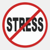 憎しみのストレス/ストレス許可なし記号 ラウンドシール (正面)