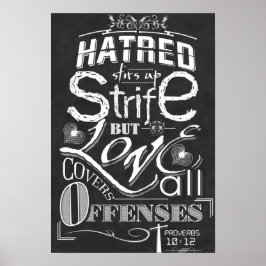 憎しみは争いを助長するが愛は罪を隠す ポスター