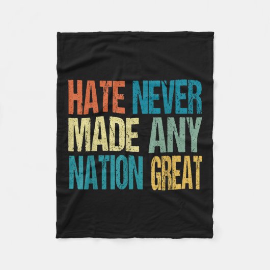 憎しみは国のアンチトランプ素晴らし2025 フリースブランケット (正面)