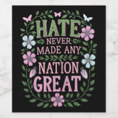 憎しみは国を作らない素晴らしフローラ ワインラベル (シングルラベル)