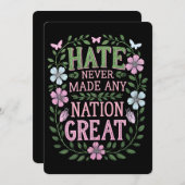 憎しみは国を作らない素晴らしフローラ 招待状 (正面/裏面)