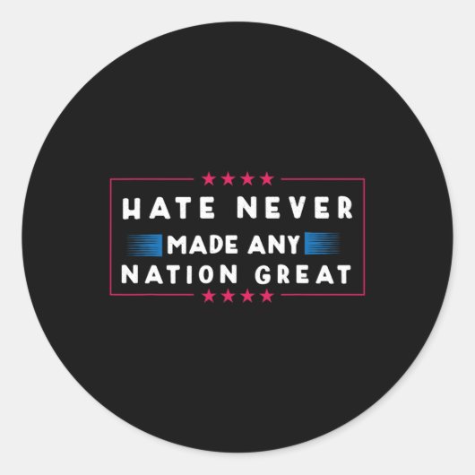 憎しみは国を作らない素晴らし ラウンドシール (正面)