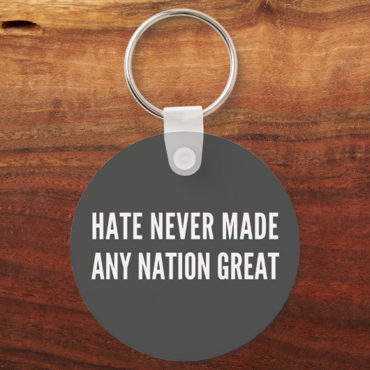 憎しみは国を作らな素晴らしい、アンチを持つお尻 キーホルダー (正面)