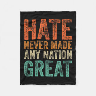 憎しみは国を潰し素晴らしたおもしろいこと無し フリースブランケット