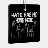 憎しみは家を持っていない、平等な社会正義 セラミックオーナメント (右)