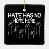 憎しみは家を持っていない、平等な社会正義 セラミックオーナメント (裏面)