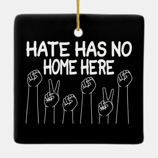 憎しみは家を持っていない、平等な社会正義 セラミックオーナメント (裏面)