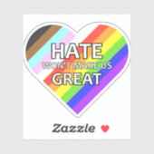 憎しみは私たちビニール素晴らしハートシール シール (シート)