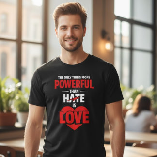 憎しみよりもっと強力なもの、それは愛 Tシャツ