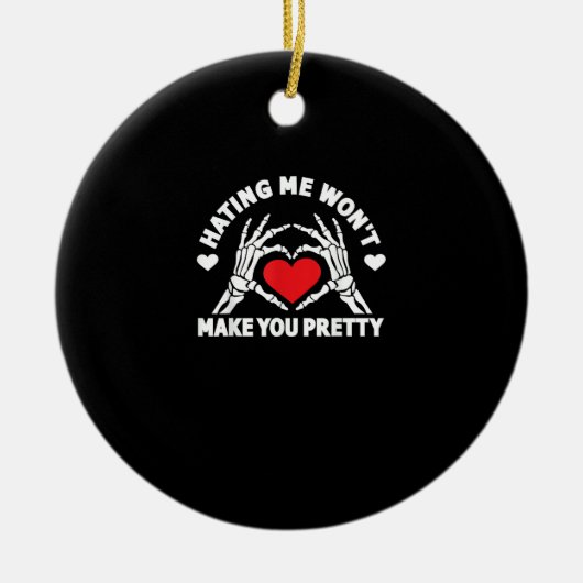 憎まれても君にかわいらし聞こえぬ セラミックオーナメント (正面)