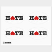 憎む 楕円形シール (シート)