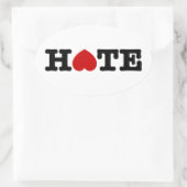 憎む 楕円形シール (バッグ)