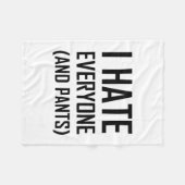 憎悪おもしろいな皆およびズボン フリースブランケット (正面(横))