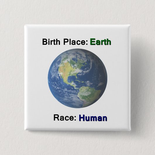 憎悪の人種の平等ボタン無し 缶バッジ (正面)