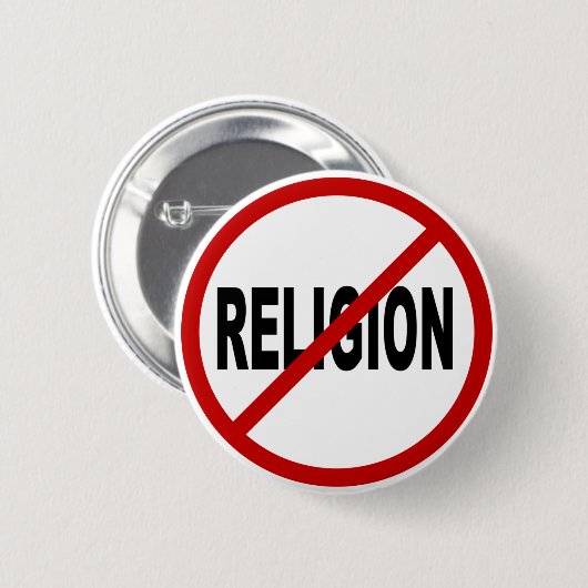 憎悪の宗教の/Noの宗教によって許可される印の声明 缶バッジ (正面&裏面)