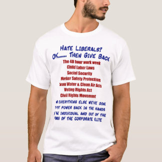 憎悪の自由主義者か。 Tシャツ