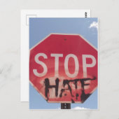 憎悪を止めろ クローズアップ ポストカード (正面/裏面)
