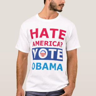 憎悪オバマか。 オバマのおもしろいな反ティー Tシャツ
