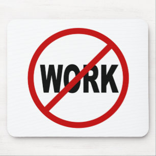 憎悪Work/Noの仕事によって許可される印の声明 マウスパッド
